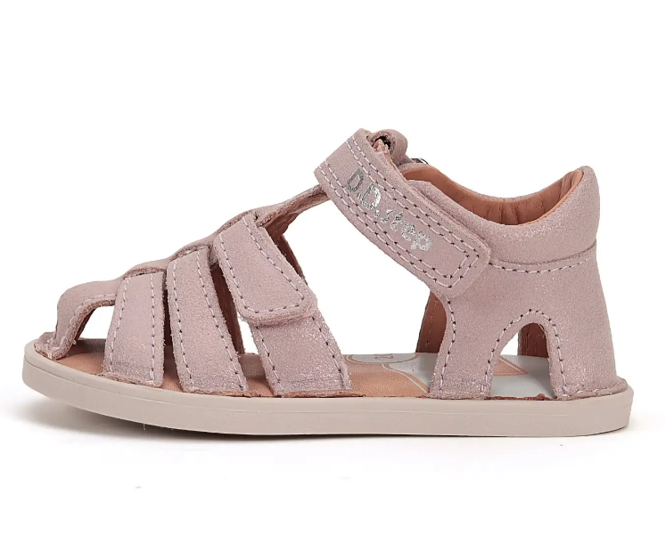 Sandały skórzane D.D.Step barefoot G076-51736BM Baby Pink - obrazek 2