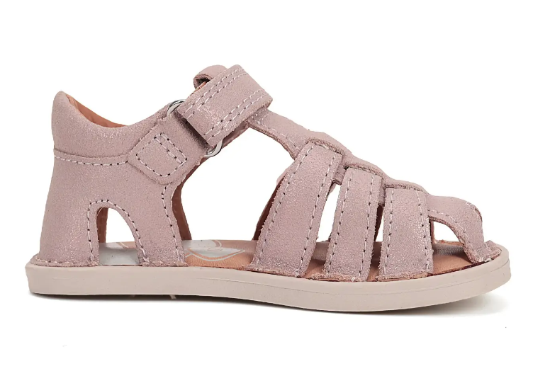 Sandały skórzane D.D.Step barefoot G076-51736BM Baby Pink - obrazek 5