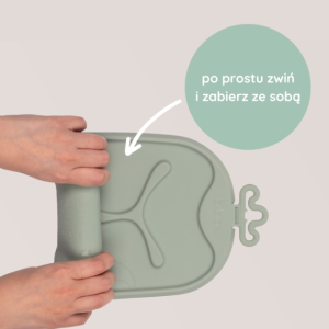 B.box roll+go: zwijana mata do karmienia, Sage