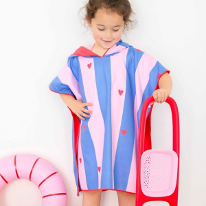 QUUT Dwustronne poncho kąpielowe dla dzieci Cherry Red