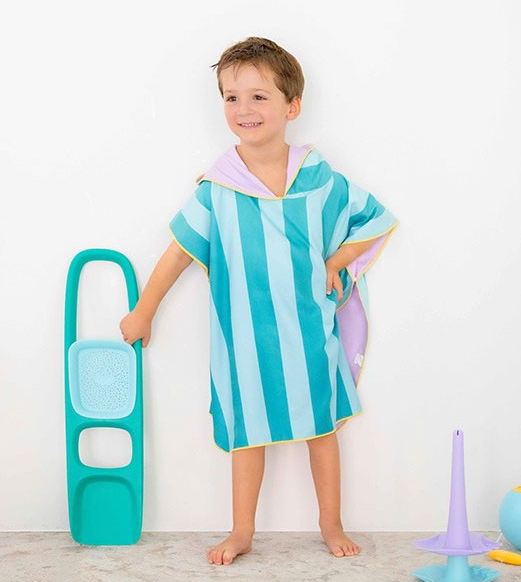 Nowość QUUT Dwustronne poncho kąpielowe dla dzieci Lagoon