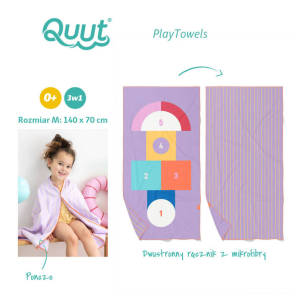 QUUT Dwustronny ręcznik plażowy PlayTowels M (140 x 70cm) Hopscotch