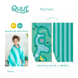 QUUT Dwustronny ręcznik plażowy PlayTowels M (140 x 70cm) Safari