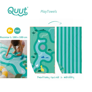 QUUT Dwustronny ręcznik plażowy PlayTowels L (180 x 100cm) Safari