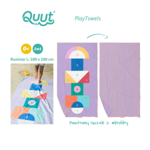 QUUT Dwustronny ręcznik plażowy PlayTowels L (180 x 100cm) Hopscotch
