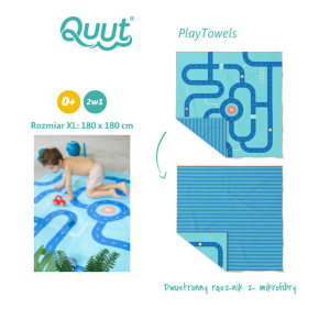 QUUT Dwustronny ręcznik plażowy PlayTowels XL (180 x 180cm) Road