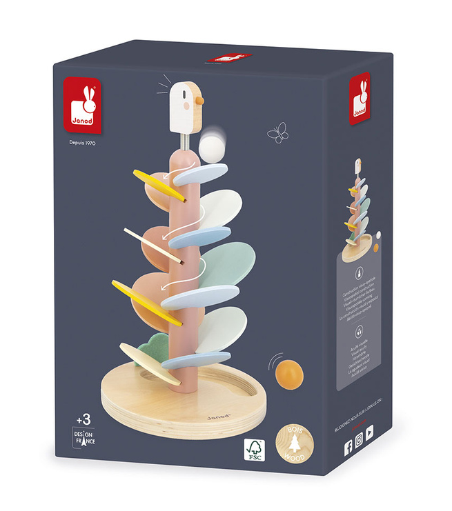 Janod Drewniany kulodrom Ptaszek Sweet Cocoon 3+ - obrazek 2