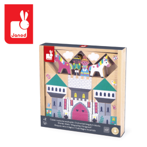 Janod Zestaw klocków i figurek 37 el. Zaczarowane królestwo Cross Roads 2+