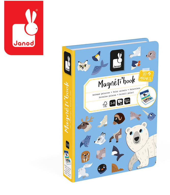 Janod Magnetyczna układanka Zwierzęta polarne Magnetibook 3-8 lat