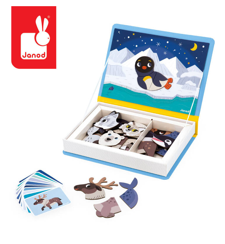 Janod Magnetyczna układanka Zwierzęta polarne Magnetibook 3-8 lat