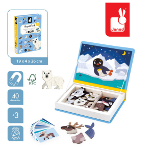 Janod Magnetyczna układanka Zwierzęta polarne Magnetibook 3-8 lat