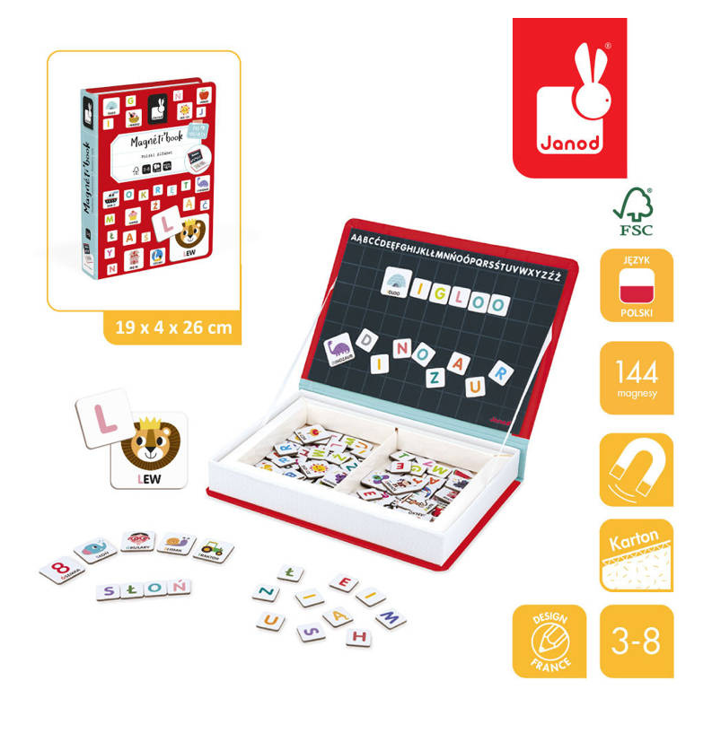 Janod Magnetyczna układanka Polski Alfabet Magnetibook - obrazek 2