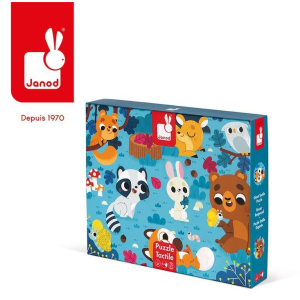 Janod Puzzle sensoryczne 20 elementów Leśne zwierzęta