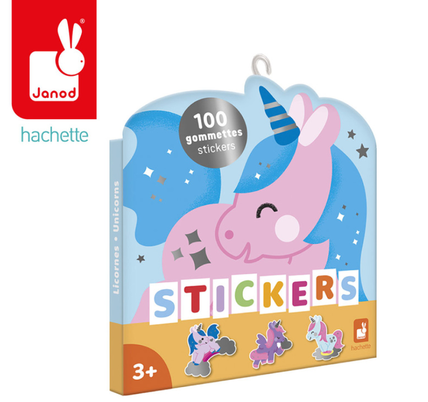 Janod Naklejki 100 szt. Jednorożce 3+