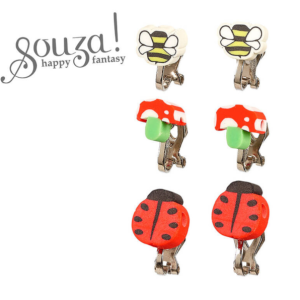 Souza! Klipsy do uszu dla dziewczynek biedronki Hasse 3 pary