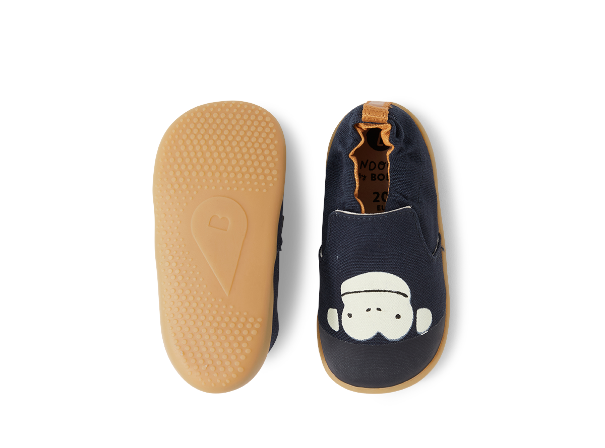 Kapcie dziecięce Bobux Indoor Indie 654407 Monkey Navy