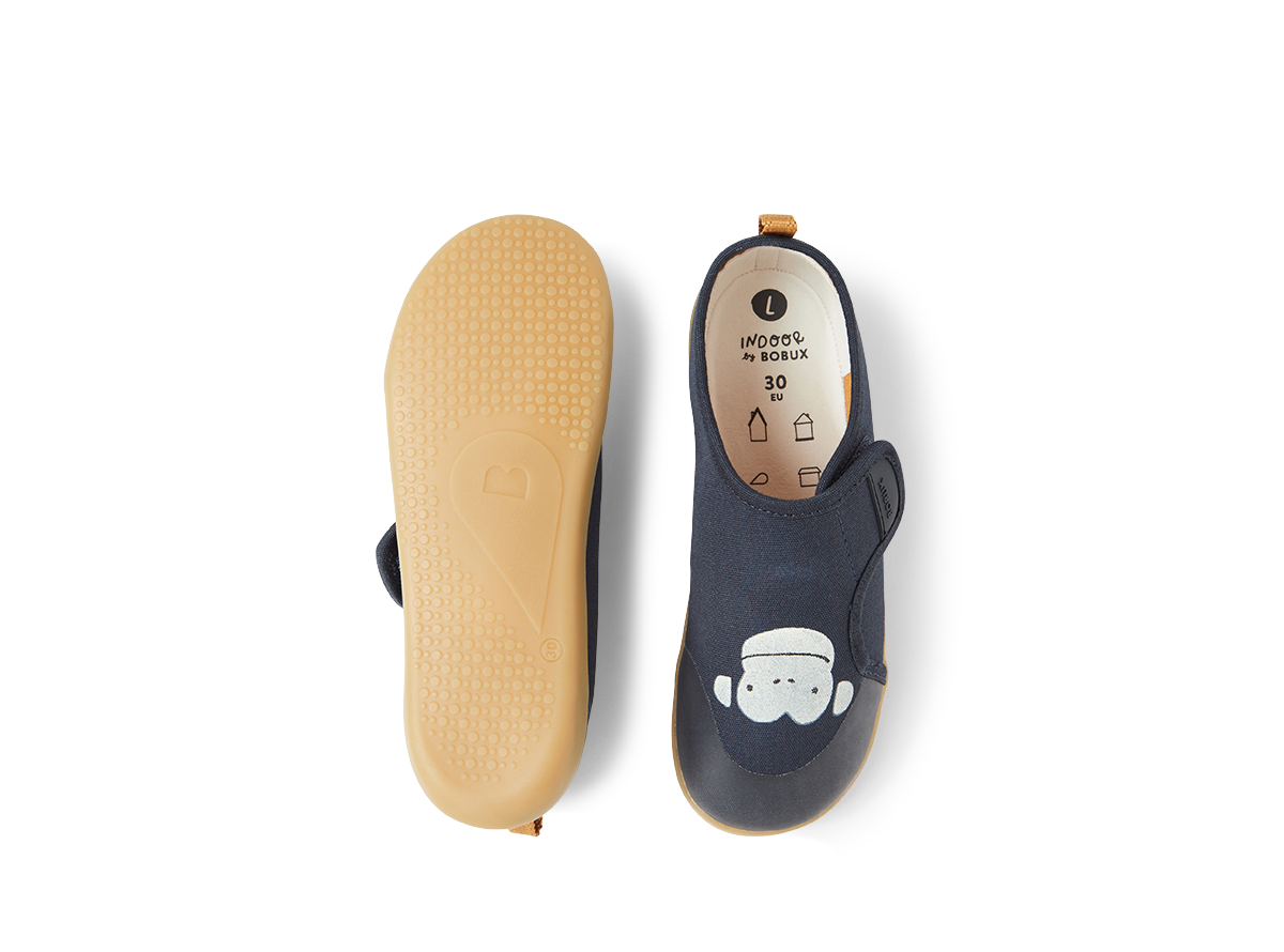 Kapcie dziecięce Bobux Indoor Indie 654407 Monkey Navy