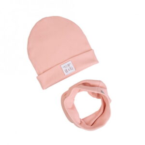 Czapka z kominem UL&KA Line Peach