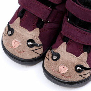 Trzewiki dziecięce MRUGAŁA NEKO Barefoot Kitty Lila Plum Membrana Te-Por