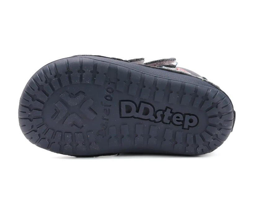 Trzewiki zimowe ocieplane D.D.Step barefoot W070-52624 Royal Blue