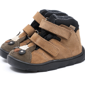 Trzewiki dziecięce MRUGAŁA NEKO Barefoot Alpaca Caramel Membrana Te-Por