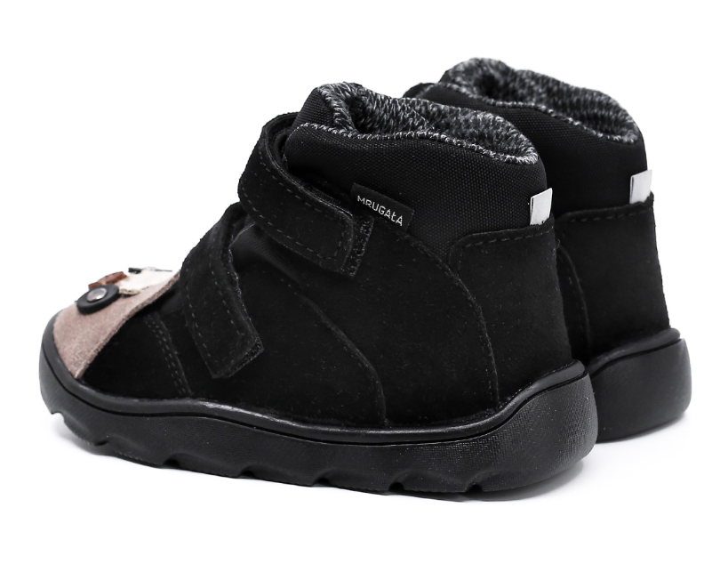 Trzewiki dziecięce MRUGAŁA NEKO Barefoot Alpaca Black Membrana Te-Por - obrazek 3