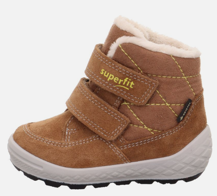 Śniegowce wodoodporne Superfit Groovy 1-106314-3000 Brązowo-żółty Gote-Tex