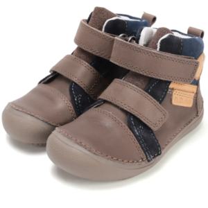 Trzewiki skórzane przejściowe D.D.Step Barefoot A063-52570B Chocolate