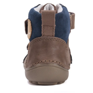 Trzewiki skórzane przejściowe D.D.Step Barefoot A063-52570B Chocolate