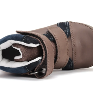 Trzewiki skórzane przejściowe D.D.Step Barefoot A063-52570B Chocolate