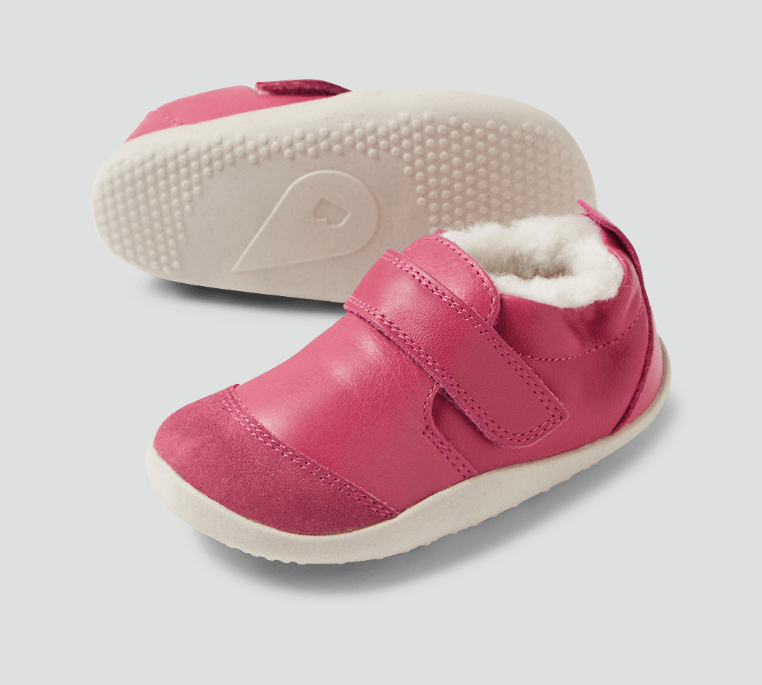 Buty do nauki chodzenia Bobux Marvel Arctic Cerise 500621 ocieplenia - obrazek 3