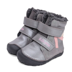 Trzewiki zimowe D.D.Step barefoot W073-52306D Dark Grey ocieplane