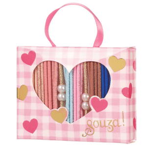 Souza! Gumki do włosów z perełkami w różowym pudełeczku Lente 24 szt.