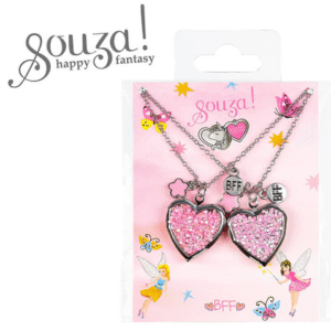 Souza! Naszyjniki przyjaźni dla dziewczynki 2 szt. BFF Serca