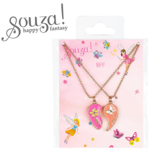Souza! Naszyjniki przyjaźni dla dziewczynki 2 szt. BFF Serce Best Friend