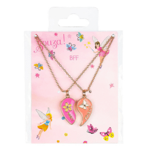 Souza! Naszyjniki przyjaźni dla dziewczynki 2 szt. BFF Serce Best Friend