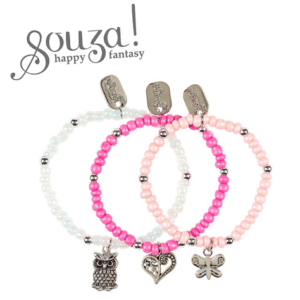 Souza! Bransoletki z zawieszką pastelowe Vera 3 szt.