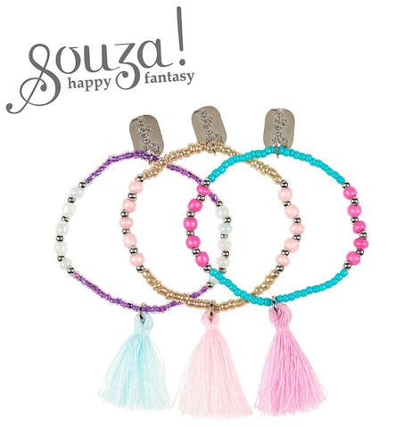 Souza! Bransoletki z chwostem pastelowe Zara 3 szt.