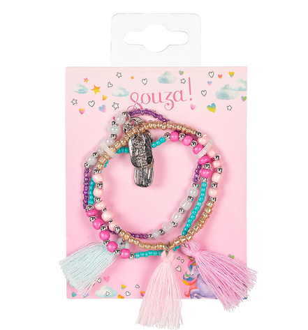 Souza! Bransoletki z chwostem pastelowe Zara 3 szt. - obrazek 2