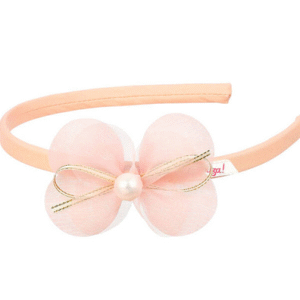 Souza! Opaska z kwiatem i perłą jasnoróżowa Lotus