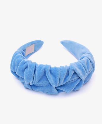 Ul&Ka Opaska dla dziewczynki Marszczulka Baby Blue Velvet