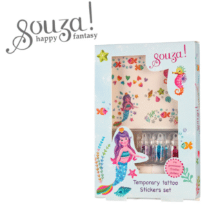Souza! Tatuaże brokatowe z kryształkami Syrenka 5 el.