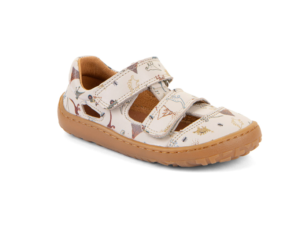 Sandały zakryte na rzepy Froddo Barefoot  G3150291-16 Beige