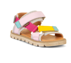 Sandały odkryte na rzepy Barefoot Froddo G3150259-10 Fuxia+