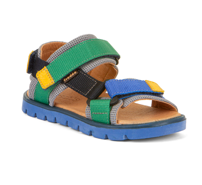 Sandały odkryte na rzepy Barefoot Froddo G3150259-7 Blue/Green