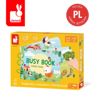 Janod Książeczka z zadaniami Busy Book Farma 3+