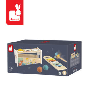 Janod Drewniane cymbałki z kulodromem Pure 12m+