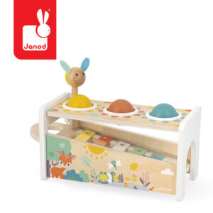 Janod Drewniane cymbałki z kulodromem Pure 12m+