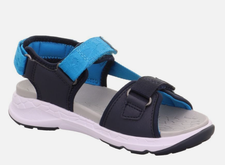 Sandały Superfit 1-000580-8040 CRISS CROSS - Niebieski/Turkusowy