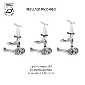 SCOOTANDRIDE Highwaykick 1 Push and Go 2w1 Jeździk i hulajnoga z rączką do prowadzenia 1-5 lat Miffy Ash Edycja Limitowana